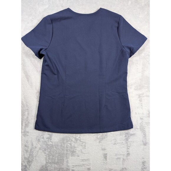 FIGS Technical Collection Scrub Top Womens Size Small Blue Medical Nurse Uniform - Picture 7 of 7